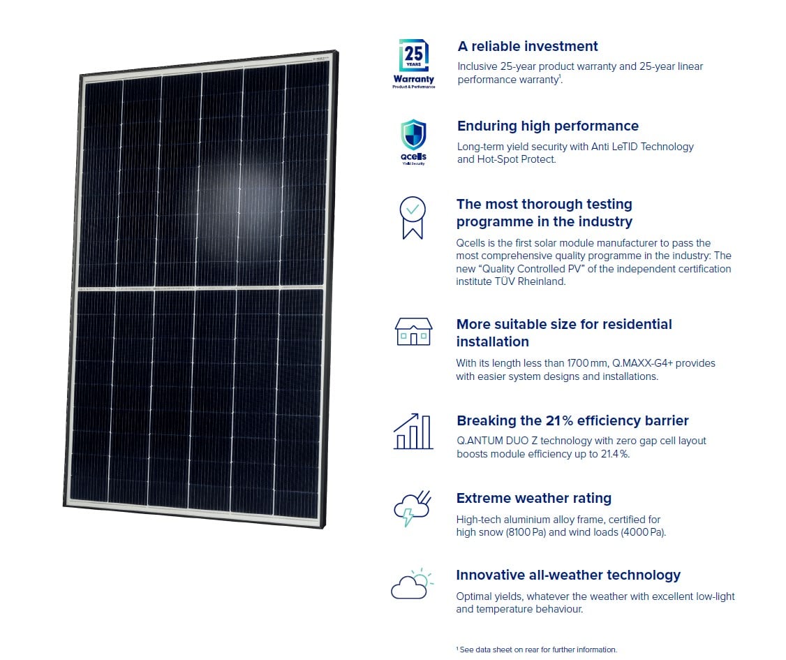 Q CELLS Solar Panels Q.MAXXG4+ SolarWise Wagga